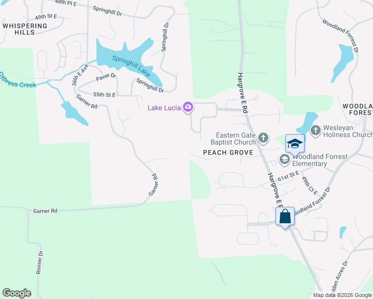 map of restaurants, bars, coffee shops, grocery stores, and more near 4300 Peach Grove Road in Tuscaloosa