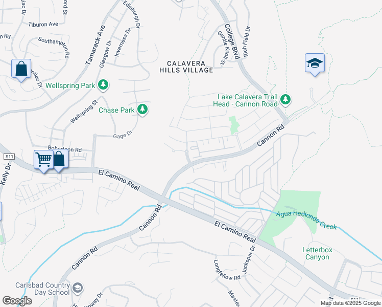 map of restaurants, bars, coffee shops, grocery stores, and more near 3535 Wind Trail Way in Carlsbad
