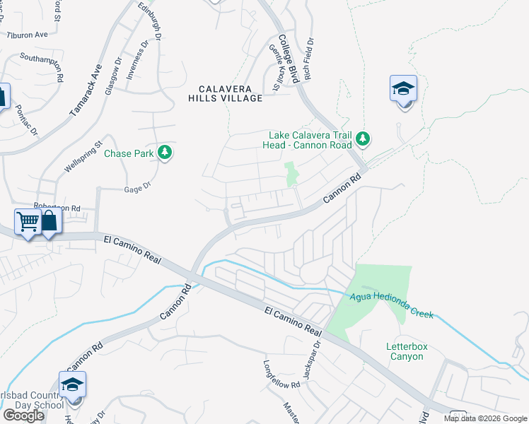 map of restaurants, bars, coffee shops, grocery stores, and more near 3585 Summit Trail Court in Carlsbad