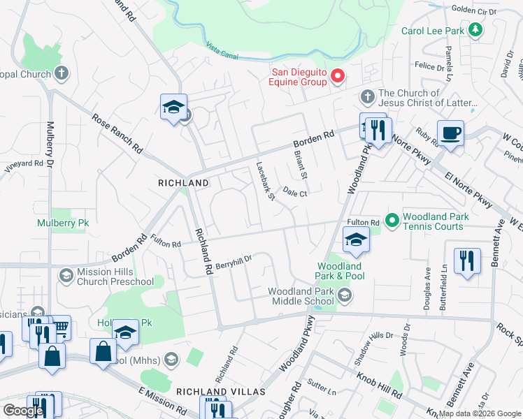 map of restaurants, bars, coffee shops, grocery stores, and more near 922 Lacebark Street in San Marcos