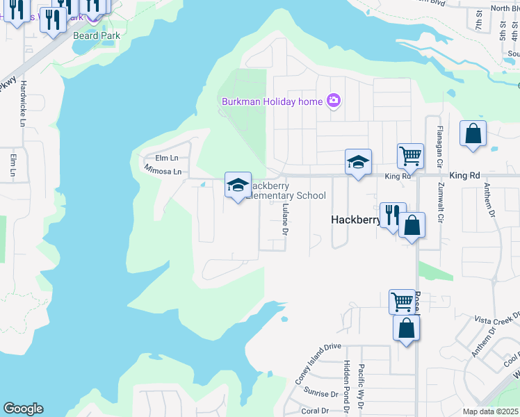 map of restaurants, bars, coffee shops, grocery stores, and more near 7200 Snug Harbor Circle in Frisco