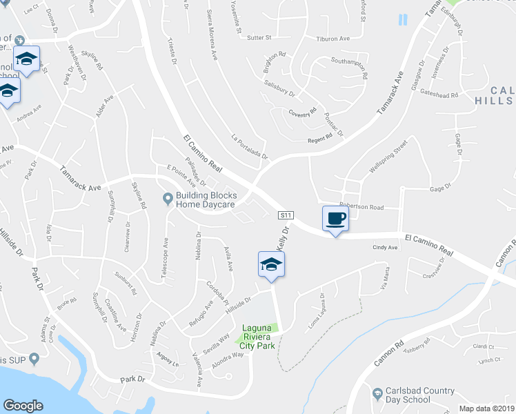 map of restaurants, bars, coffee shops, grocery stores, and more near 4721 Amberwood Court in Carlsbad