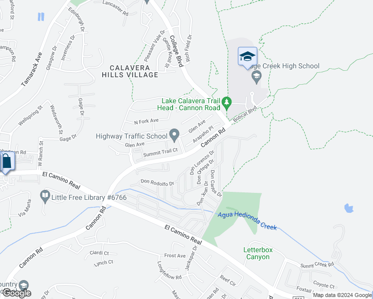 map of restaurants, bars, coffee shops, grocery stores, and more near 3701 Arapaho Place in Carlsbad