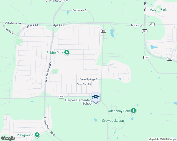 map of restaurants, bars, coffee shops, grocery stores, and more near 1519 County Road 447 in Princeton