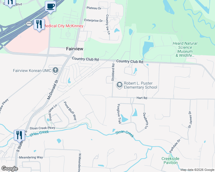 map of restaurants, bars, coffee shops, grocery stores, and more near 851 Stoddard Road in Fairview
