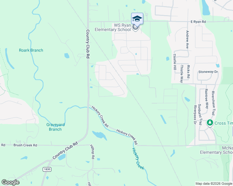 map of restaurants, bars, coffee shops, grocery stores, and more near 5501 Country Club Road in Denton