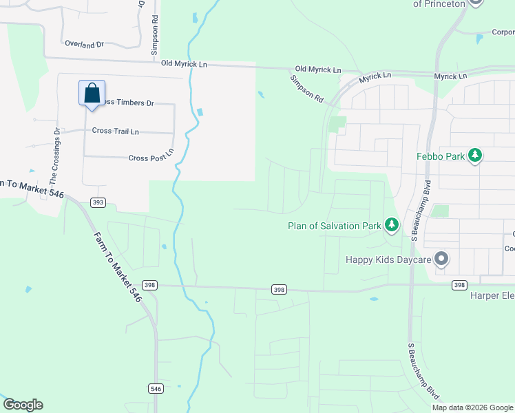 map of restaurants, bars, coffee shops, grocery stores, and more near 2539 Midfield Way in Princeton