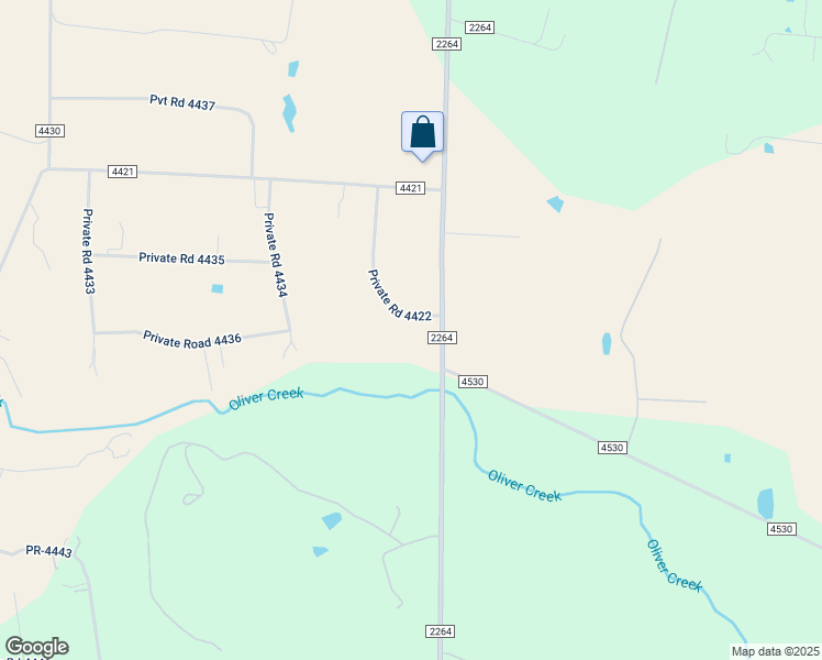 map of restaurants, bars, coffee shops, grocery stores, and more near 266 Private Road 4422 in Rhome