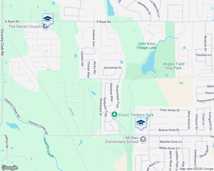 map of restaurants, bars, coffee shops, grocery stores, and more near 7017 Sunburst Trail in Denton