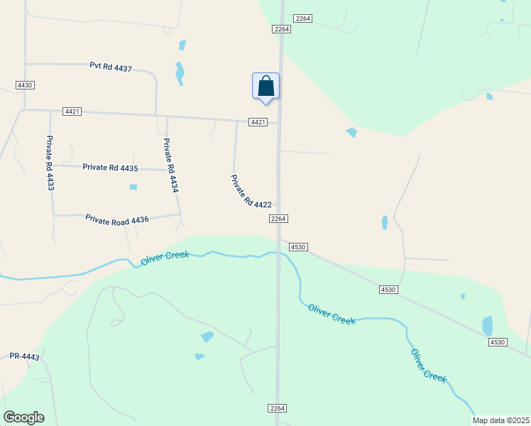 map of restaurants, bars, coffee shops, grocery stores, and more near 266 Private Road 4422 in Rhome