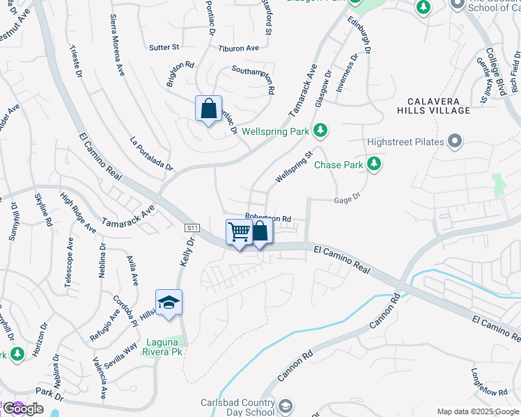 map of restaurants, bars, coffee shops, grocery stores, and more near 4847 Nelson Court in Carlsbad