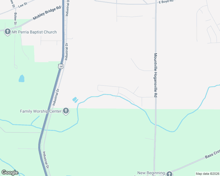 map of restaurants, bars, coffee shops, grocery stores, and more near 125 Margaret Way in Hogansville