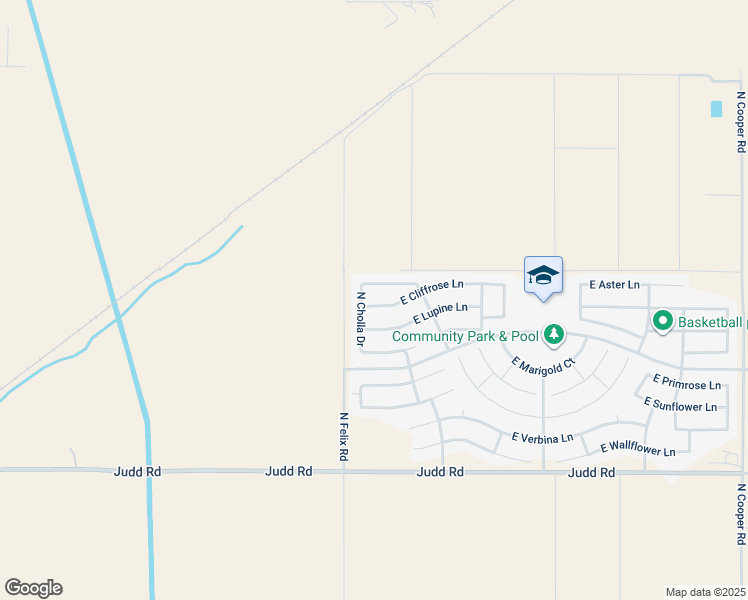 map of restaurants, bars, coffee shops, grocery stores, and more near 10360 East Aster Lane in Florence