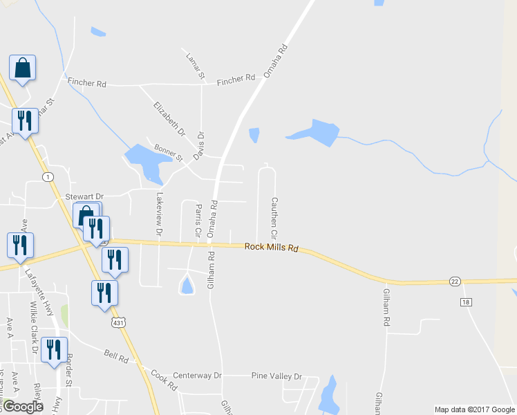map of restaurants, bars, coffee shops, grocery stores, and more near 168 Cauthen Circle in Roanoke