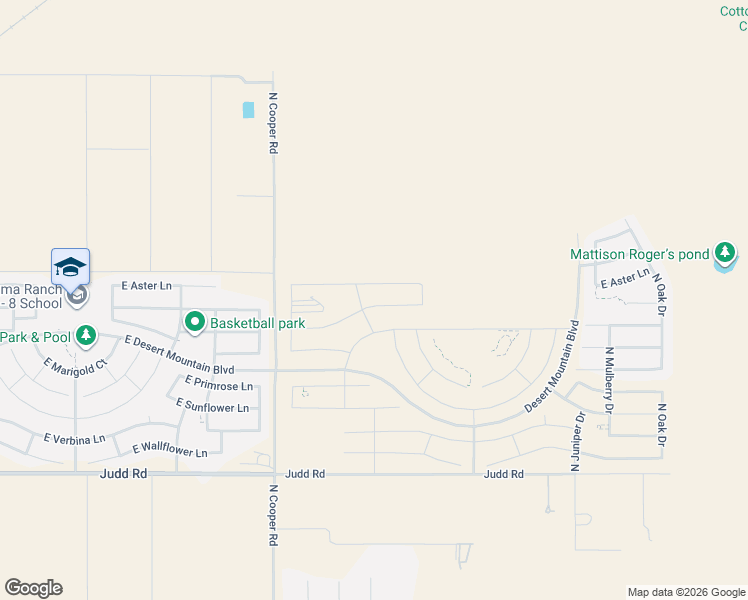 map of restaurants, bars, coffee shops, grocery stores, and more near 12176 East Aster Lane in Florence