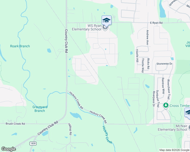 map of restaurants, bars, coffee shops, grocery stores, and more near 5498 Pvt Road 1001 in Denton