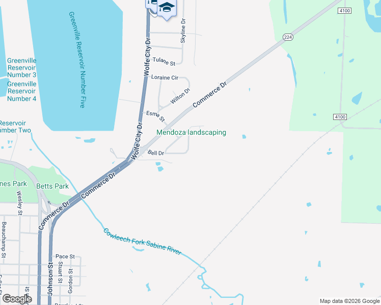 map of restaurants, bars, coffee shops, grocery stores, and more near 1108 Bell Drive in Greenville