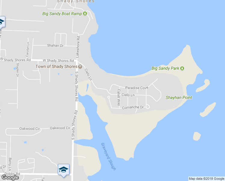map of restaurants, bars, coffee shops, grocery stores, and more near 110 Paradise Cove in Denton