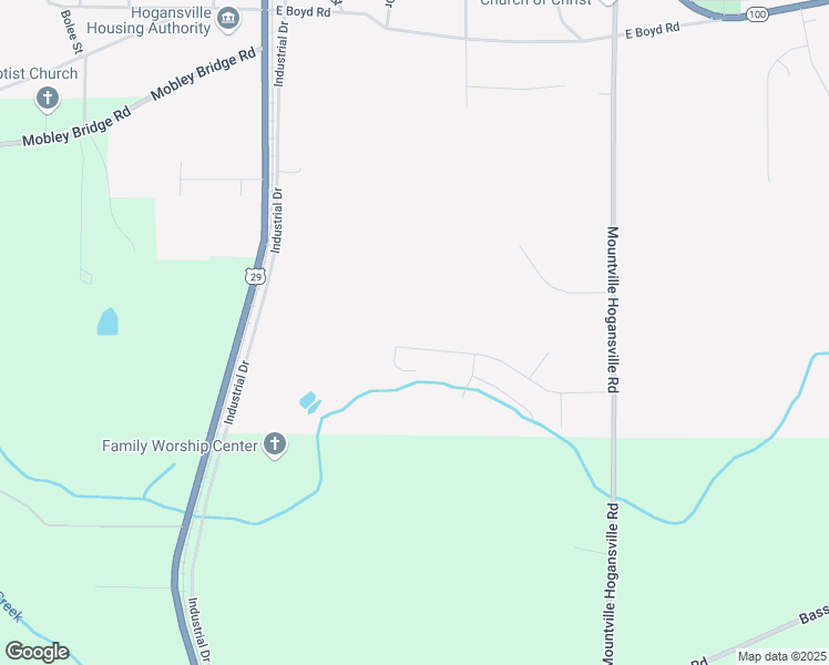 map of restaurants, bars, coffee shops, grocery stores, and more near 134 Margaret Way in Hogansville