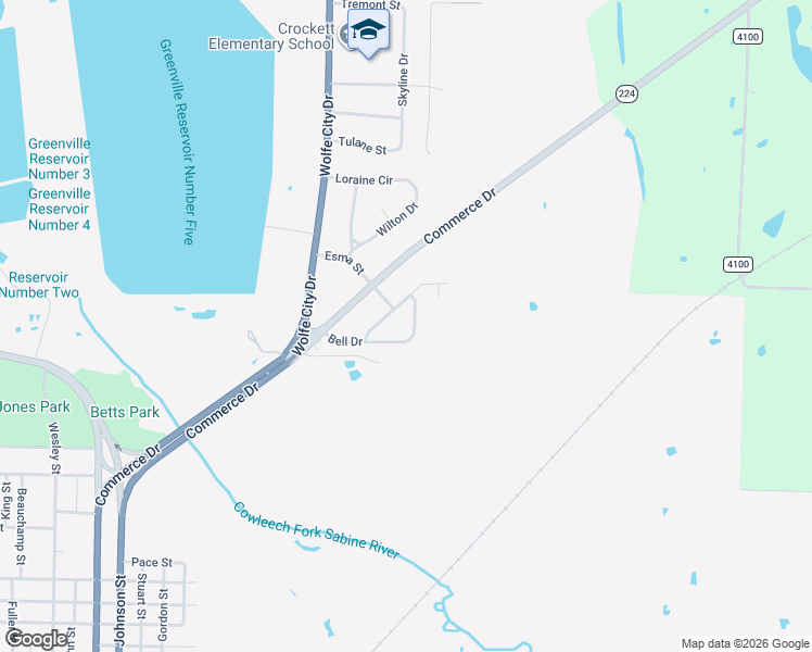 map of restaurants, bars, coffee shops, grocery stores, and more near 1108 Bell Drive in Greenville