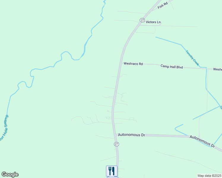 map of restaurants, bars, coffee shops, grocery stores, and more near 1271 Old Gilliard Road in Ridgeville