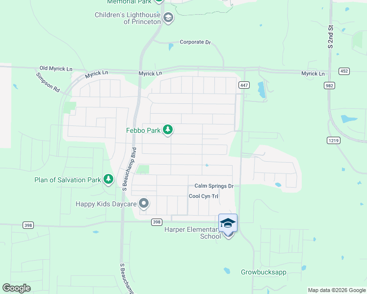 map of restaurants, bars, coffee shops, grocery stores, and more near Smokey Trl. in Princeton