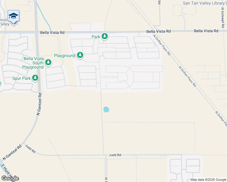 map of restaurants, bars, coffee shops, grocery stores, and more near North Tourmaline Drive in San Tan Valley