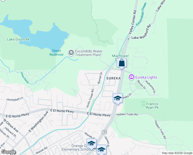 map of restaurants, bars, coffee shops, grocery stores, and more near 2977 Rangpur Court in Escondido