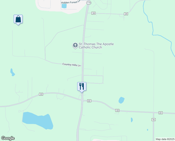 map of restaurants, bars, coffee shops, grocery stores, and more near 124 Patriot Point Drive in Montevallo