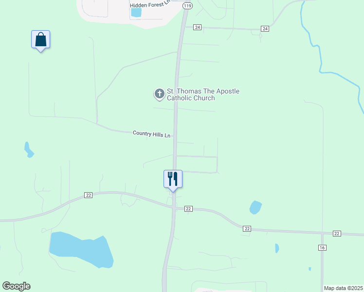 map of restaurants, bars, coffee shops, grocery stores, and more near 116 Patriot Point Drive in Montevallo