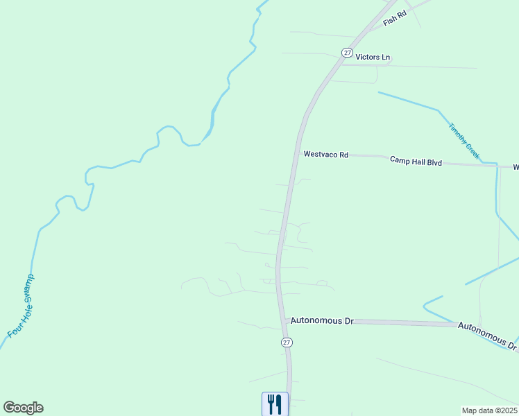 map of restaurants, bars, coffee shops, grocery stores, and more near 1271 Old Gilliard Road in Ridgeville