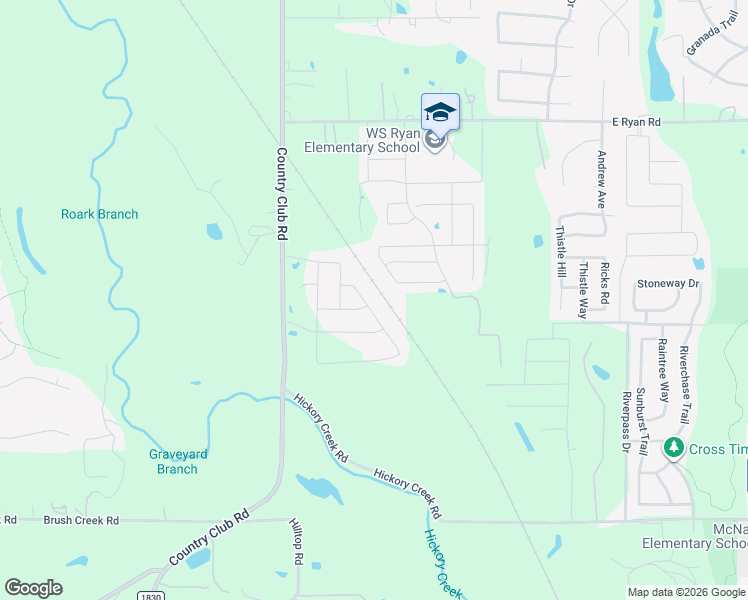 map of restaurants, bars, coffee shops, grocery stores, and more near 6875-6969 Country Club Road in Denton
