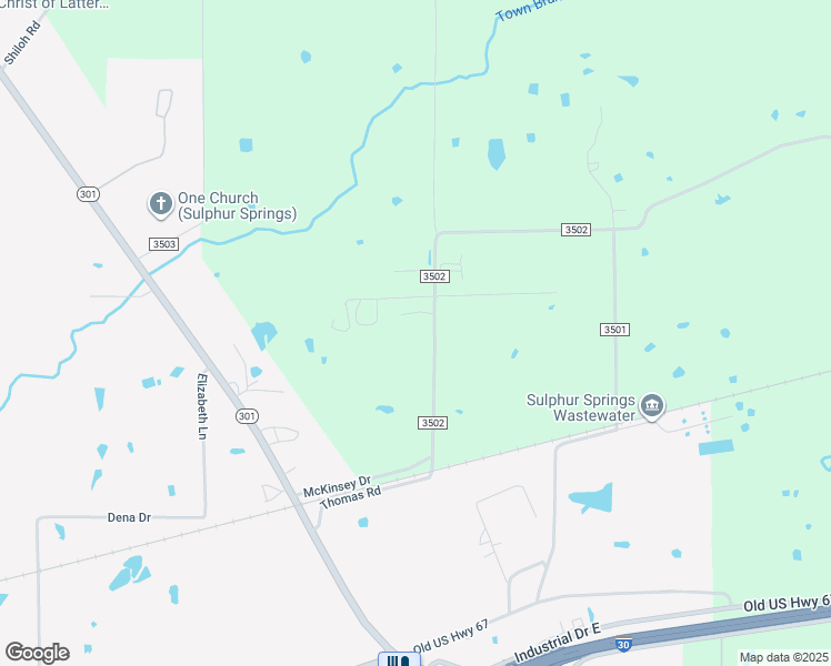 map of restaurants, bars, coffee shops, grocery stores, and more near 417 County Road 3502 in Sulphur Springs