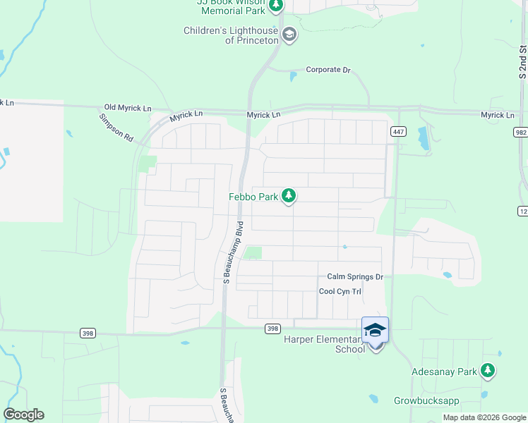 map of restaurants, bars, coffee shops, grocery stores, and more near 7589-8113 County Road 398 in Princeton