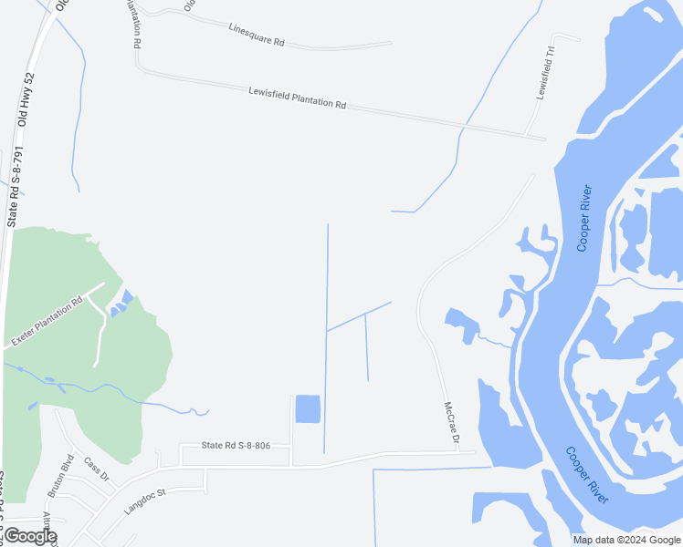 map of restaurants, bars, coffee shops, grocery stores, and more near 1208 McCrae Drive in Moncks Corner