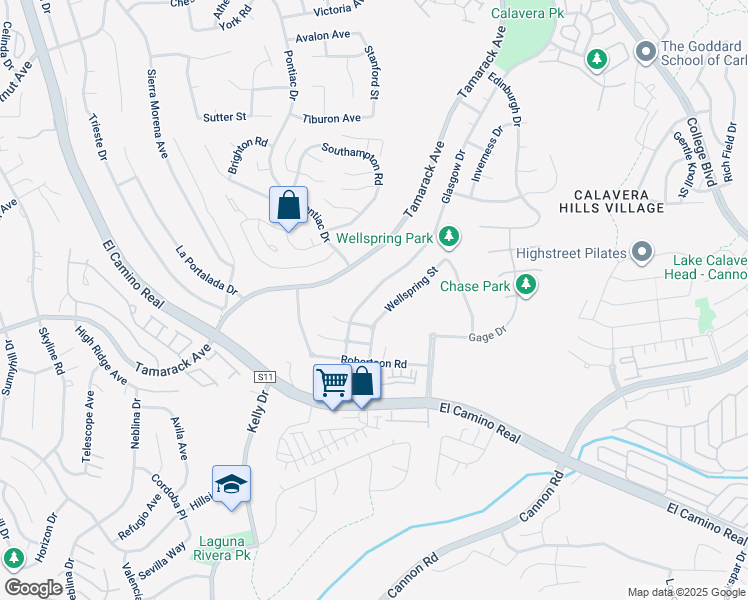 map of restaurants, bars, coffee shops, grocery stores, and more near 2543 Glasgow Drive in Carlsbad