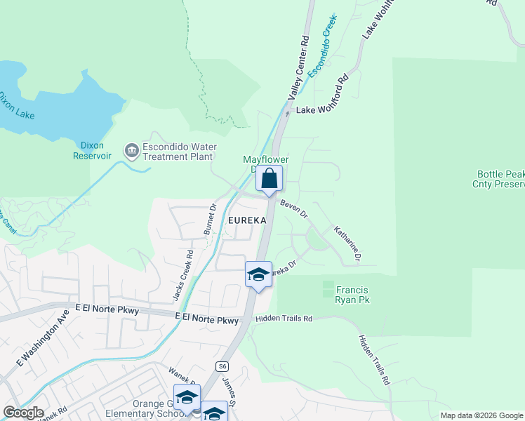 map of restaurants, bars, coffee shops, grocery stores, and more near in Escondido