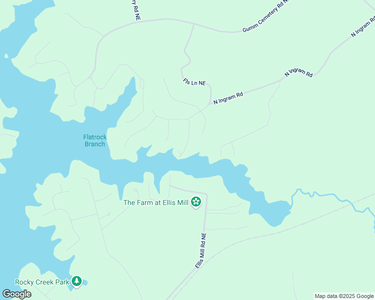 map of restaurants, bars, coffee shops, grocery stores, and more near 309 Wind Rock Ridge Northeast in Milledgeville