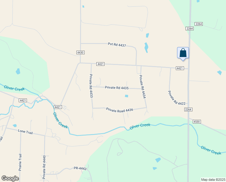 map of restaurants, bars, coffee shops, grocery stores, and more near 199 Private Road 4435 in Rhome
