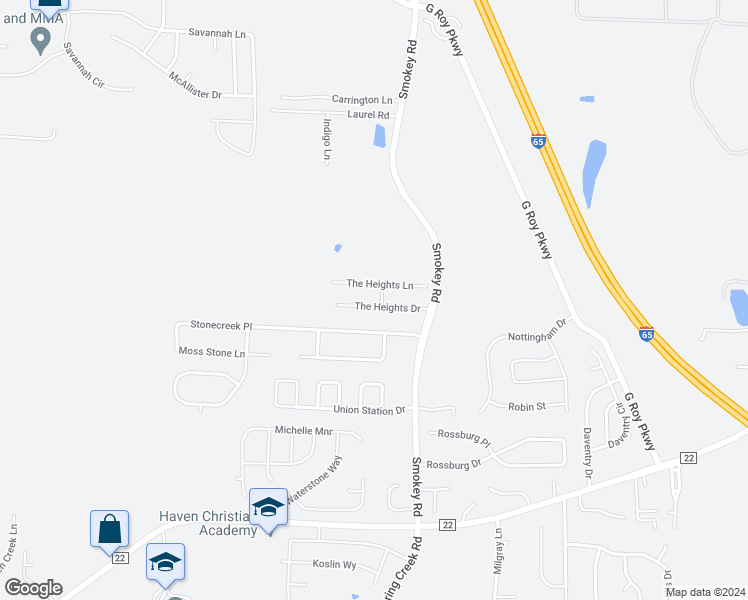 map of restaurants, bars, coffee shops, grocery stores, and more near 200 The Heights Drive in Calera