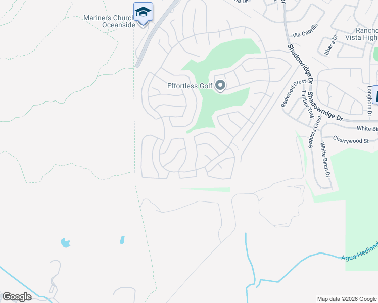 map of restaurants, bars, coffee shops, grocery stores, and more near 4142 Rhodes Way in Oceanside