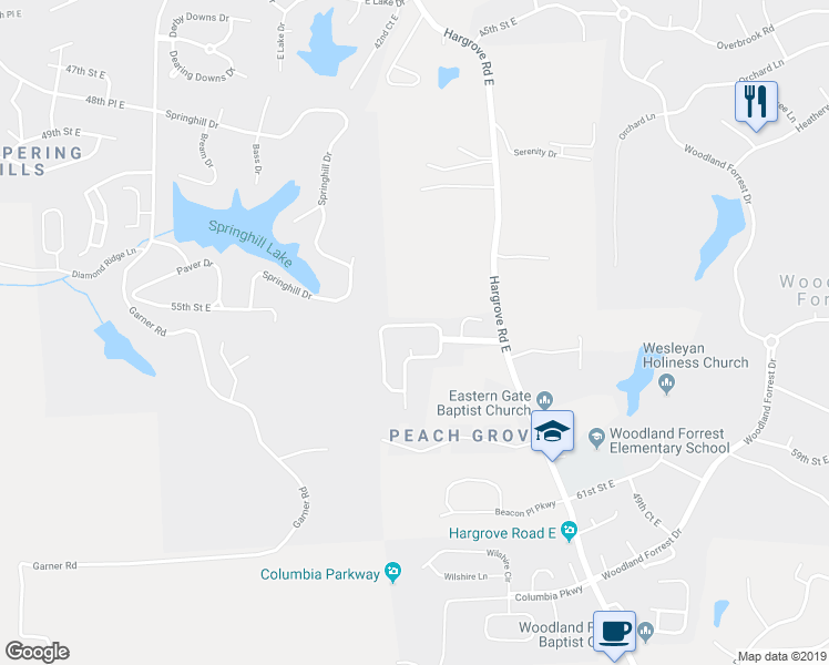 map of restaurants, bars, coffee shops, grocery stores, and more near 4370 Heathersage Circle in Tuscaloosa