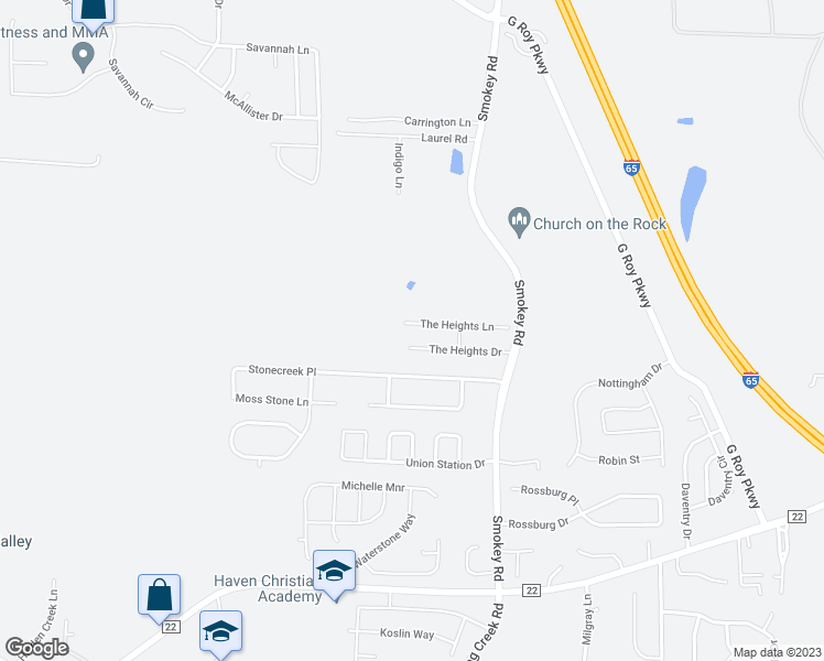 map of restaurants, bars, coffee shops, grocery stores, and more near 691 The Heights Lane in Calera