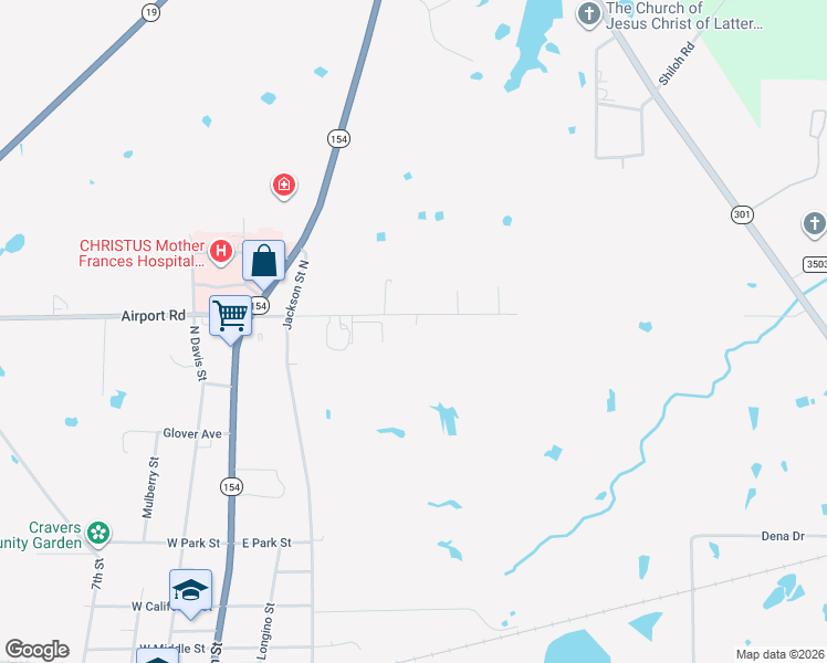 map of restaurants, bars, coffee shops, grocery stores, and more near 412 Pipeline Road in Sulphur Springs