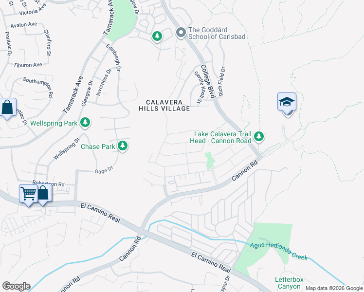 map of restaurants, bars, coffee shops, grocery stores, and more near 3533 Buck Ridge Avenue in Carlsbad