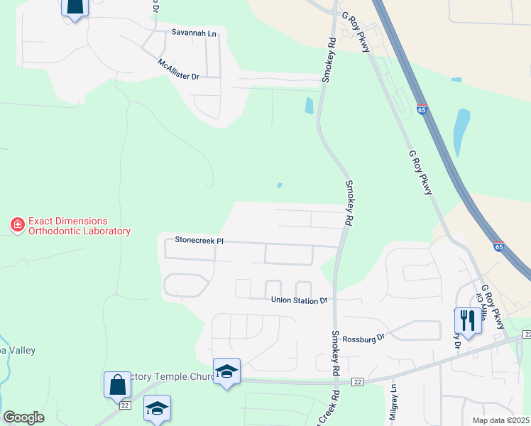 map of restaurants, bars, coffee shops, grocery stores, and more near 699 The Heights Lane in Calera