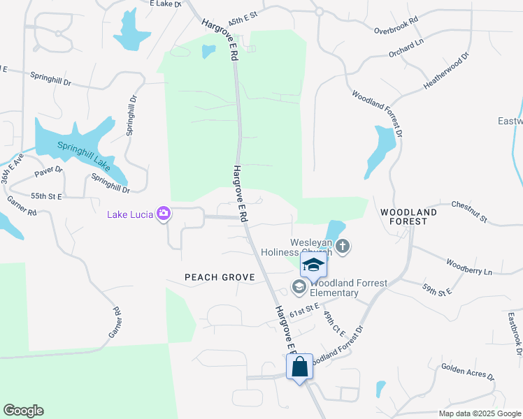 map of restaurants, bars, coffee shops, grocery stores, and more near 5511 Hargrove Road East in Tuscaloosa