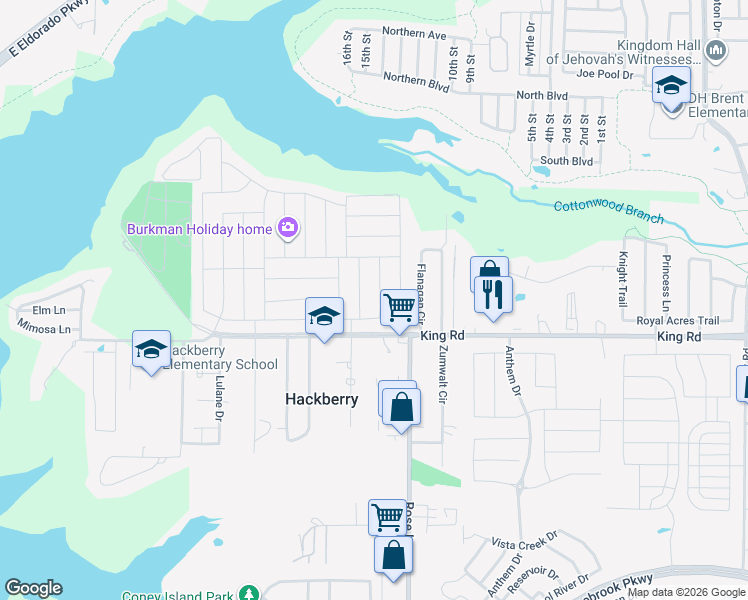map of restaurants, bars, coffee shops, grocery stores, and more near 4101 Wavertree Road in Frisco