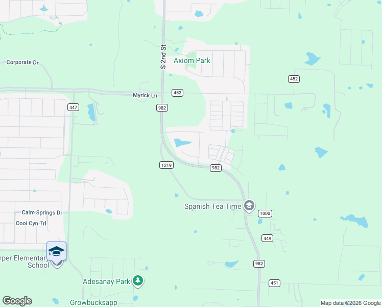 map of restaurants, bars, coffee shops, grocery stores, and more near 1779 Farm to Market Road 982 in Princeton