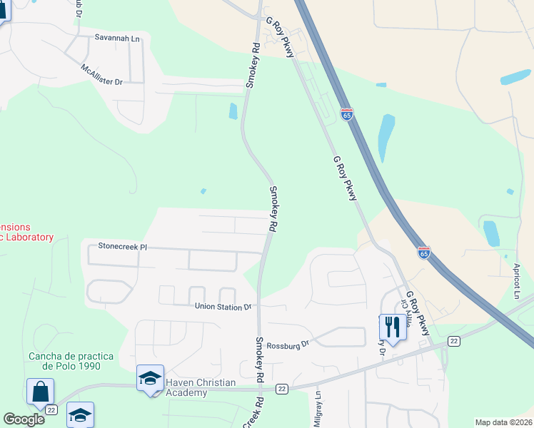 map of restaurants, bars, coffee shops, grocery stores, and more near 508 The Heights Lane in Calera